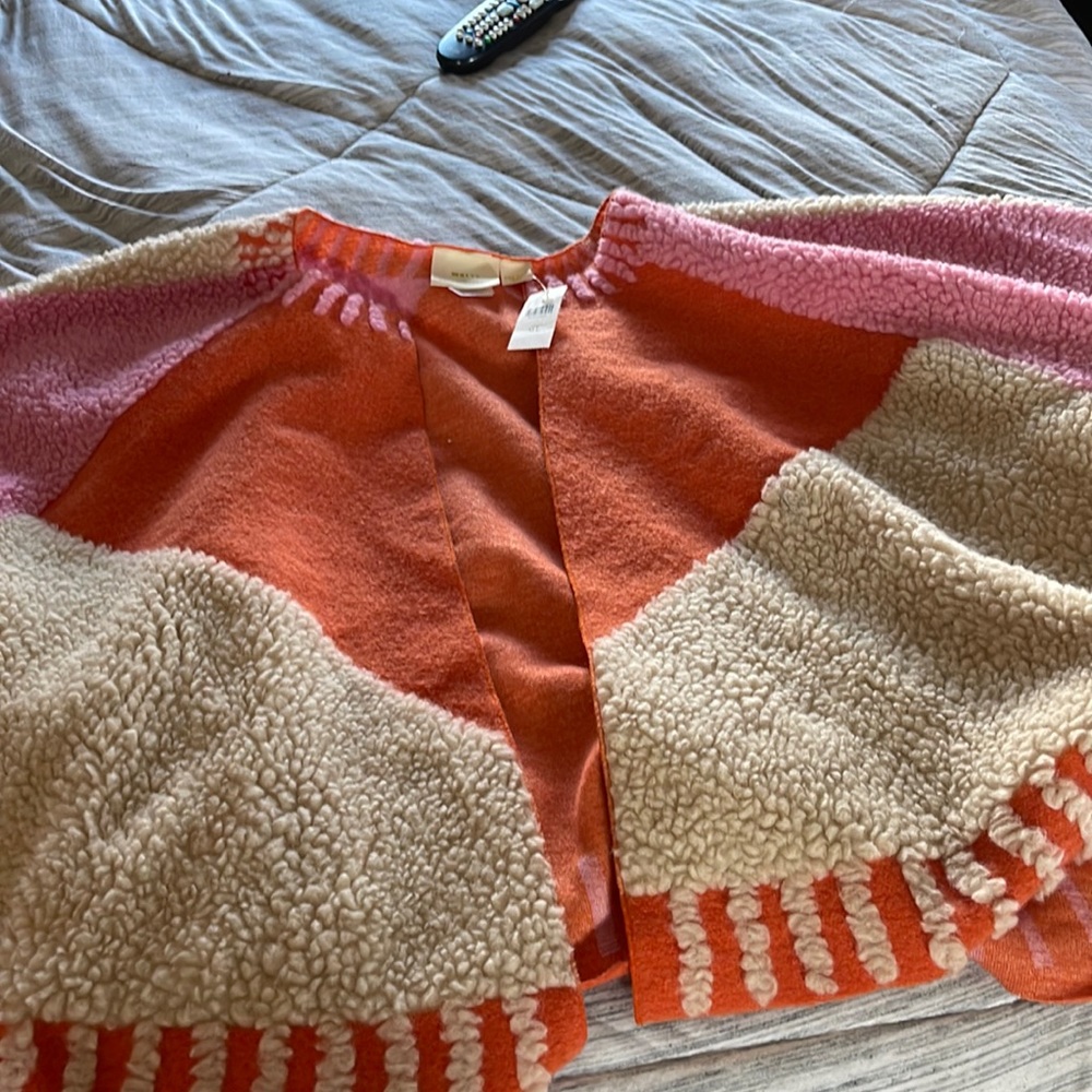 Anthropologie Maeve fuzzy caplet